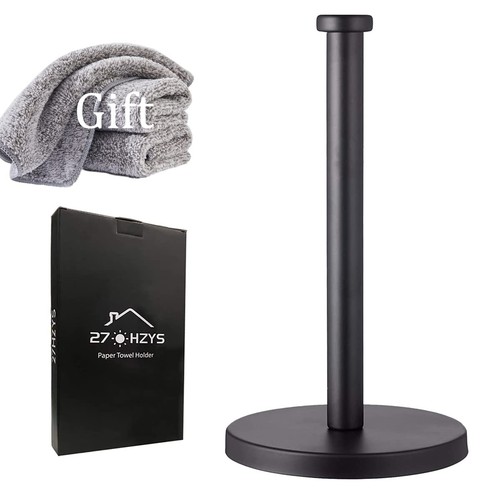 Black standing towel holder - black,