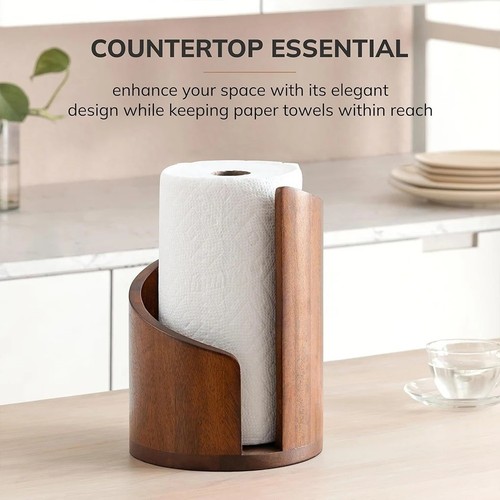Spiral wood paper towel holder - wood,